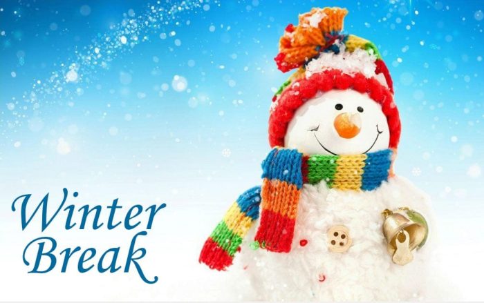 Winter Break- December 20- December 31, 2021