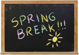 Spring Break-Monday, March 28, through Friday, April 1, 2022